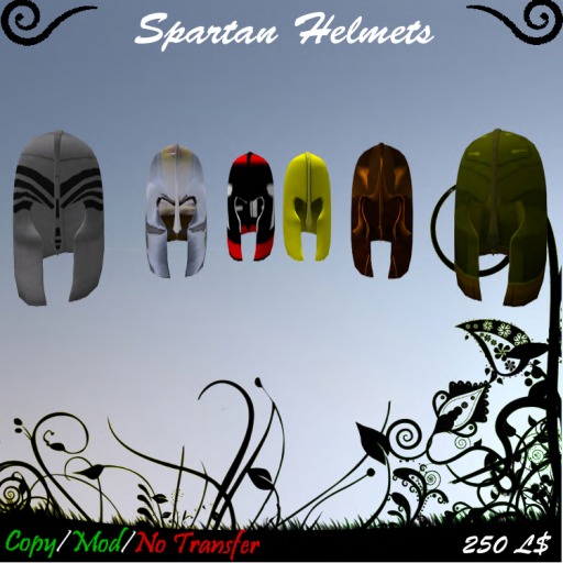 Sculpted Spartan Helmets