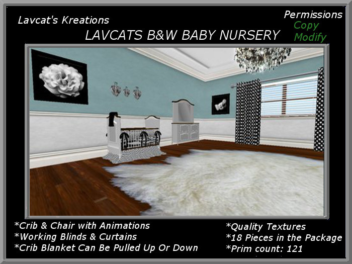 LAVCATS B&W BABY NURSERY
