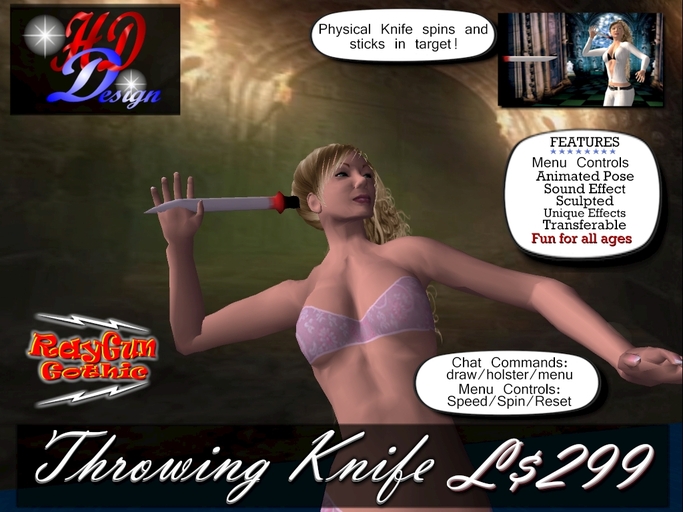 RayGun Gothic Throwing Knife