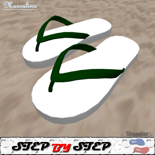 *SbS* sandalia branca/Verde #M