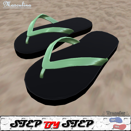 *SbS* sandalia preta/Verde #M