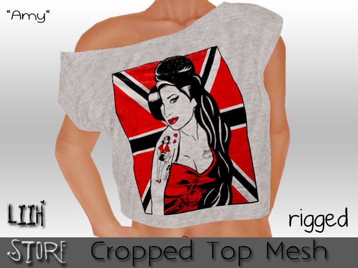 [LS] Cropped Top Amy MESH