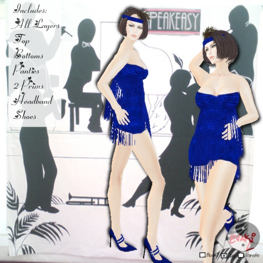 ::Evaki:: Flapper Dress ~Blue