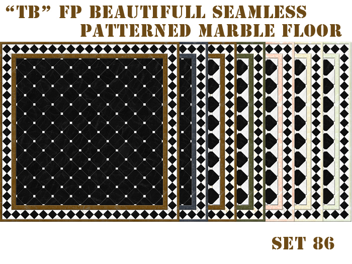 Twice baked 7*2 beautiful seamless patterned marble floor set 86
