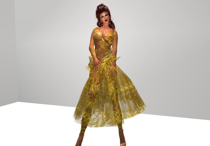 Dress Fantasy yellow "LMM Creations"