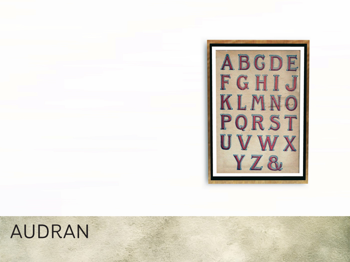 AUDRAN Alphabet Frame x2