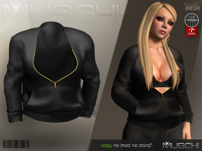 MUSCHI BoobsBlouse Opened - Black