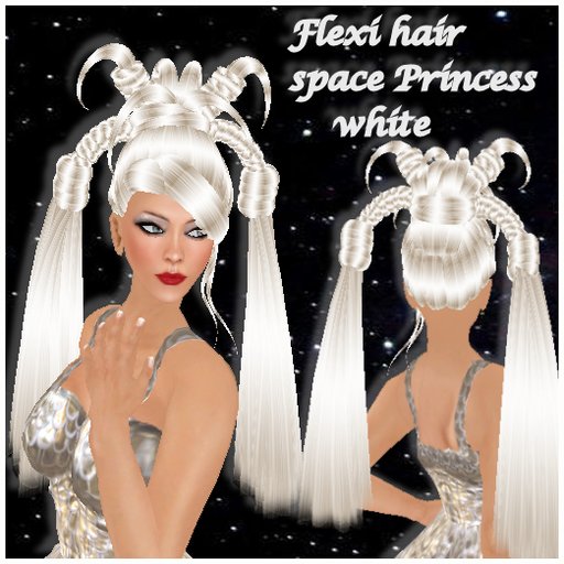 Flexi hair white space princess fantasy with resize script elf fae vampire NEW
