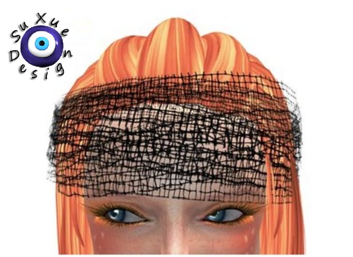[su] dumping - HeadBand Ropes Mesh Resize black