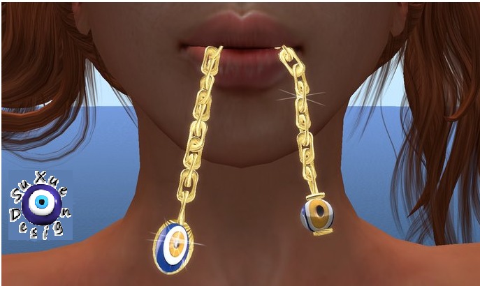 [su] dumping - Mouth Nazar Turk Evil Eye Gold Chain