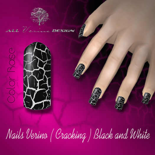 Nails Verino ( Cracking ) Black and White