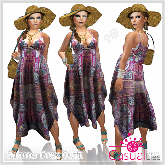 Summer Dress Violet Outfit - Casual Lies
