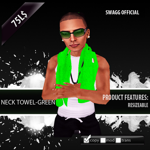 [SO4K] Neck Towel-GREEN-MESH