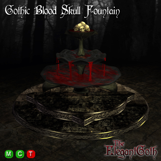 Gothic Blood Skull Fountain