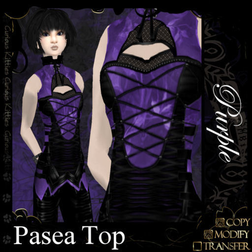 =^.^= Curious Kitties - Pasea Top - Purple
