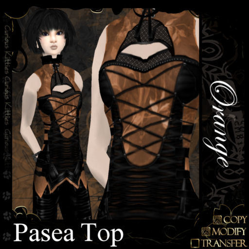 =^.^= Curious Kitties - Pasea Top - Orange