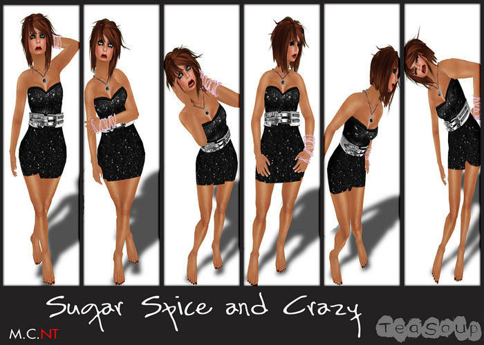 TeaSoup - Sugar, Spice, and Crazy [single poses set]