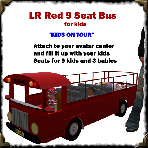 LR Red 9 Seats Bus for Kids