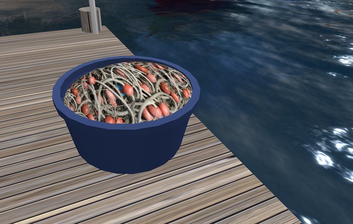 Fishing basket with nets
