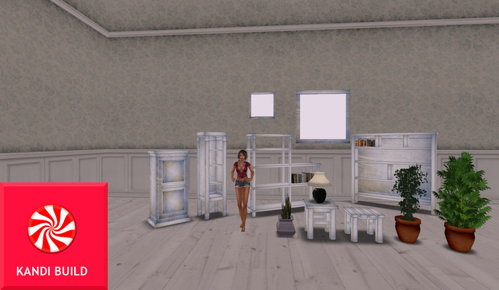 KANDI BUILD bookcase,shelf,end table Set 1B