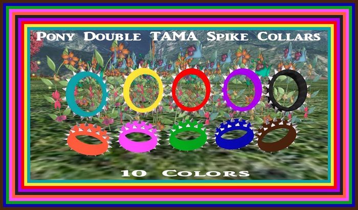Pony Double TAMA Spike Collars