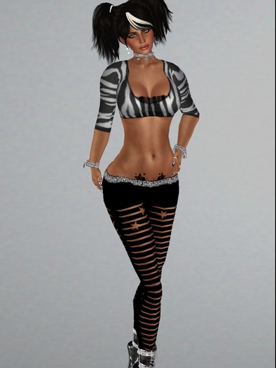 Zebra  Mini Shirt and Leggings Wild Outfit