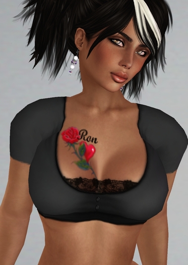 Black Burnt Love Crop Shirt and Leggings Outfit