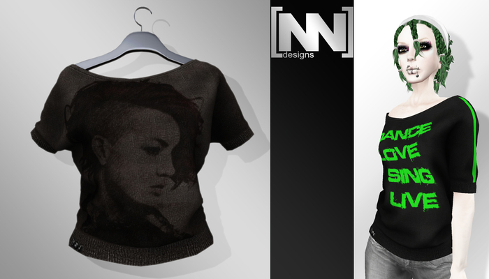 [nn] -Mesh Sweater (short arms) -profile