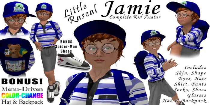 Jamie Complete Avatar w/ Bonus Hat & Bachpack