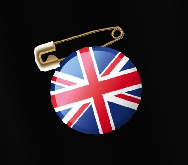 London 2012 - British Union Jack Flag Wearable Button (Gift Boxed)
