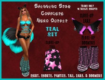 Shinning Star Teal Complete Neko Outfit