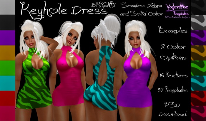 *VT* Key Hole Dress Bright 