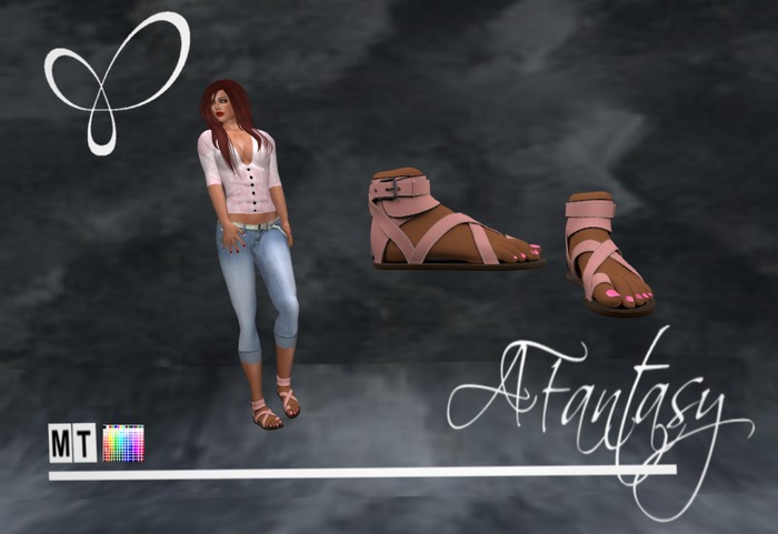 AFantasy Color Change Angie's Ankle Wrapped Sandals