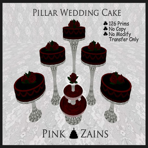 Pillar Wedding Cake - Goth