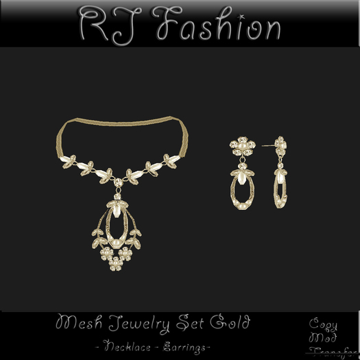Mesh Jewelry Set Gold