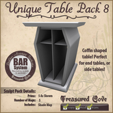 -TC- Unique Table Pack 8 Clearance Priced