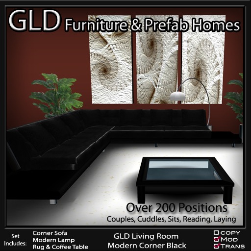 GLD Living Room Modern Corner Brown