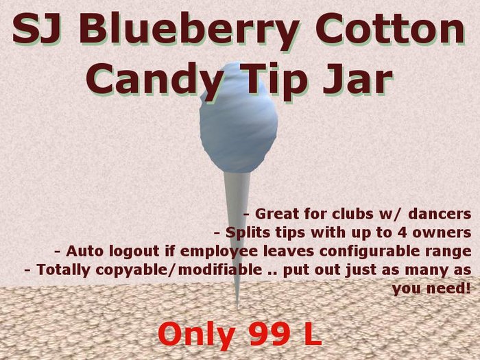 SJ Blueberry Cotton Candy Tip Jar