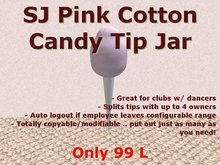 SJ Pink Cotton Candy Tip Jar