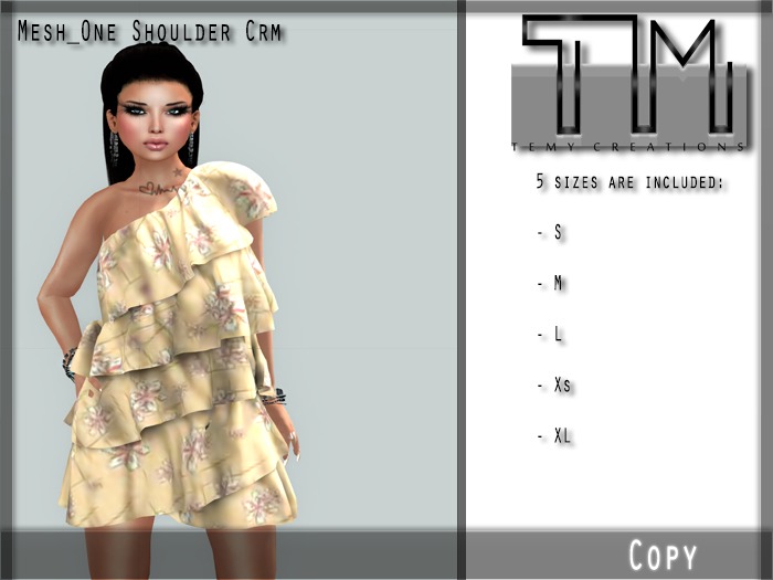 [TM] Mesh_One Shoulder Crm
