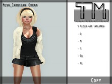 [TM] Mesh_Cardigan Cream