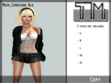 [TM] Mesh_Cardigan Blk