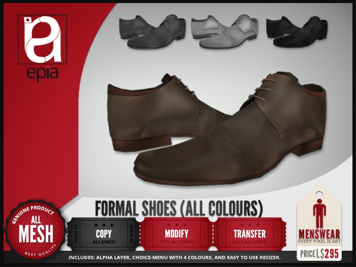 (epia) - Formal Shoes ALL COLOURS