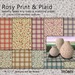 Tw rosyprint plaidvend