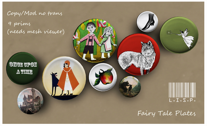 Fairy Tale Plates - Mesh - LISP Bazaar