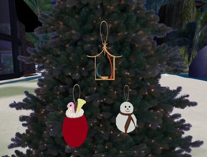 Three Christmas decorations