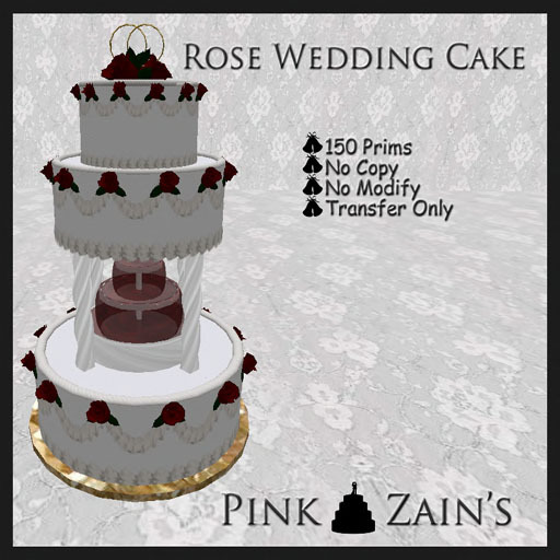 Rose Wedding Cake - Red