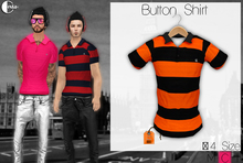 .:: shirt Cestar Button - Orange and Black  ::.