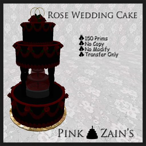 Rose Wedding Cake - Goth