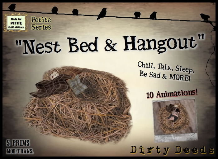 ~Dirty Deeds~ Petites - Nest Bed & Hangout